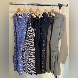 Bundle of 6 size S, 2, 2P, & M Dresses